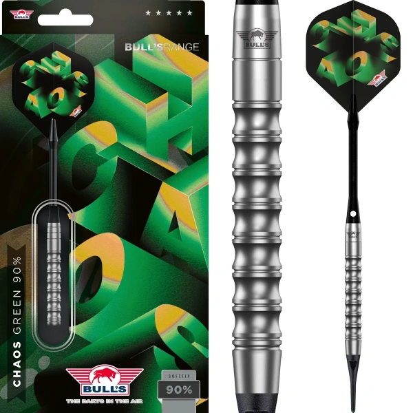 Lotki Rzutki Dart Bull’s Chaos Zielone Soft 90% 21g