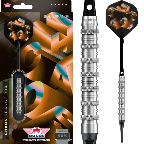 Lotki Rzutki Dart Bull’s Chaos Pomarańczowe Soft 90% 20g