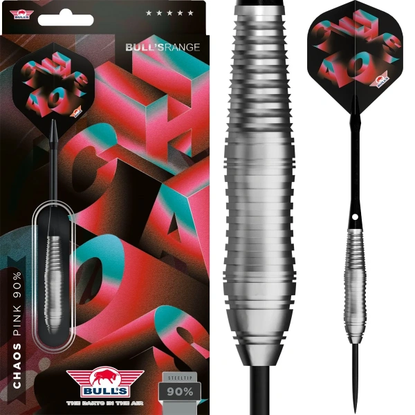Lotki Rzutki Dart Bull's Chaos Różowe 90% 22g, 24g, 26g