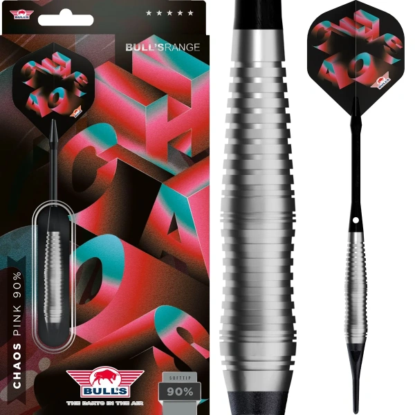 Lotki Rzutki Dart Bull’s Chaos Różowe Soft 90% 20g