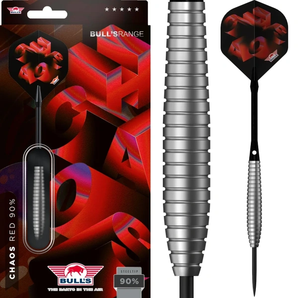 Lotki Rzutki Dart Bull's Chaos Czerwone 90% 22g, 24g, 26g