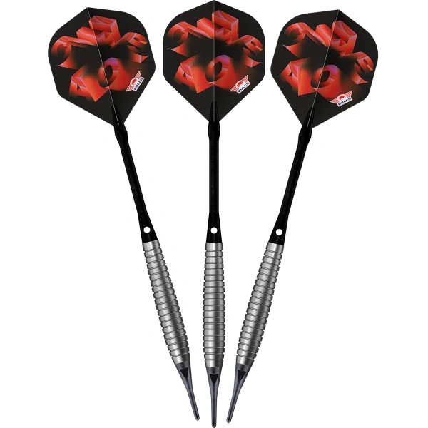 Lotki Rzutki Dart Bull’s Chaos Czerwone Soft 90% 18g - obrazek 3