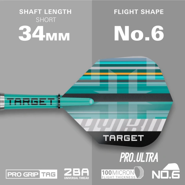 Lotki Rzutki Dart Target HYDRO 90% 12 18G, 20G SP SOFT - obrazek 4