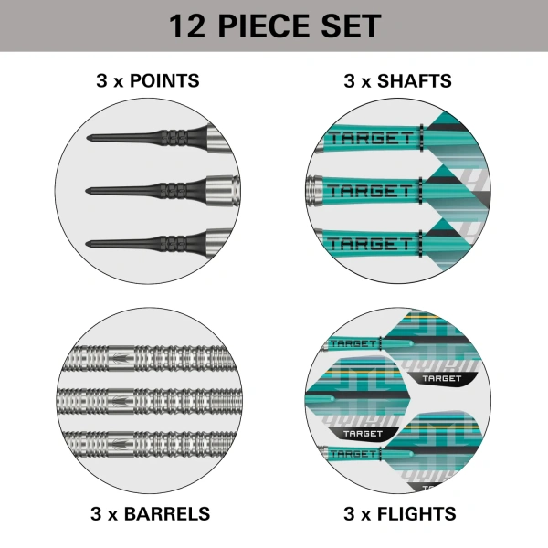 Lotki Rzutki Dart Target HYDRO 90% 12 18G, 20G SP SOFT - obrazek 5