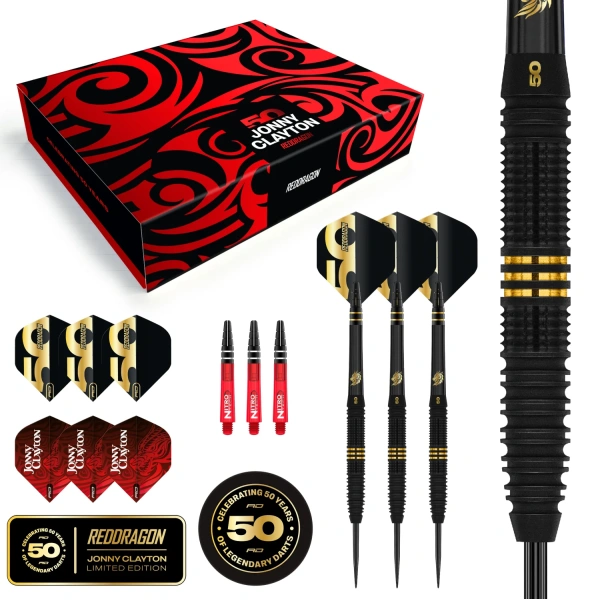 Lotki Rzutki Dart Red Dragon Jonny Clayton 50 Anniversary Edition