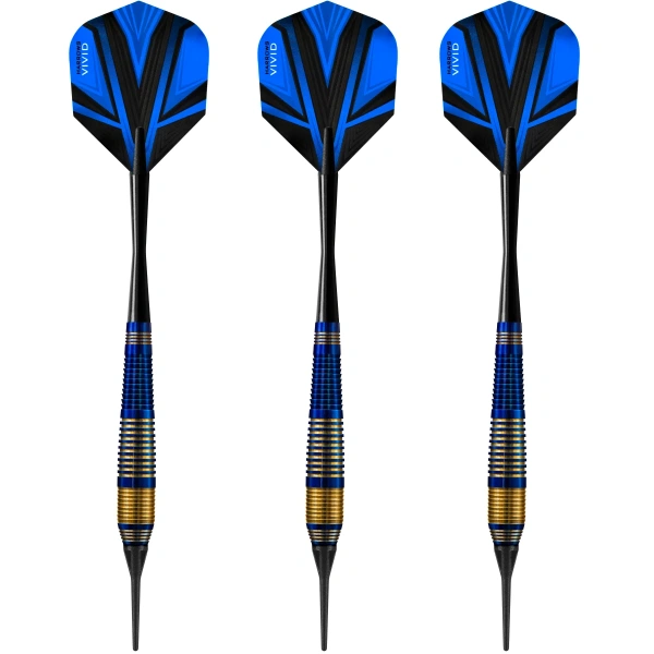 Lotki Rzutki Dart HARROWS Vivid Mosiężne Niebieskie SOFT 18g - obrazek 3