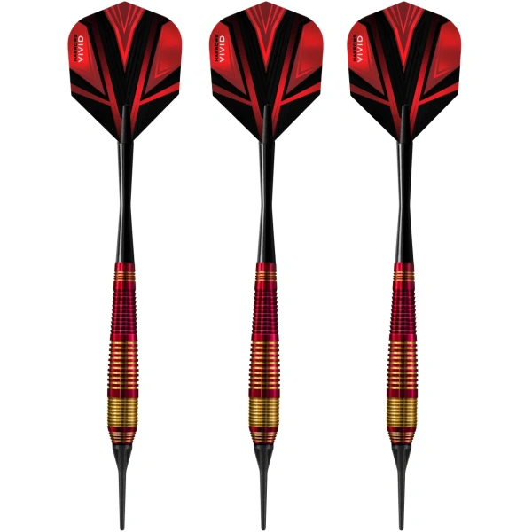 Lotki Rzutki Dart HARROWS Vivid Mosiężne Czerwone SOFT 18g - obrazek 2